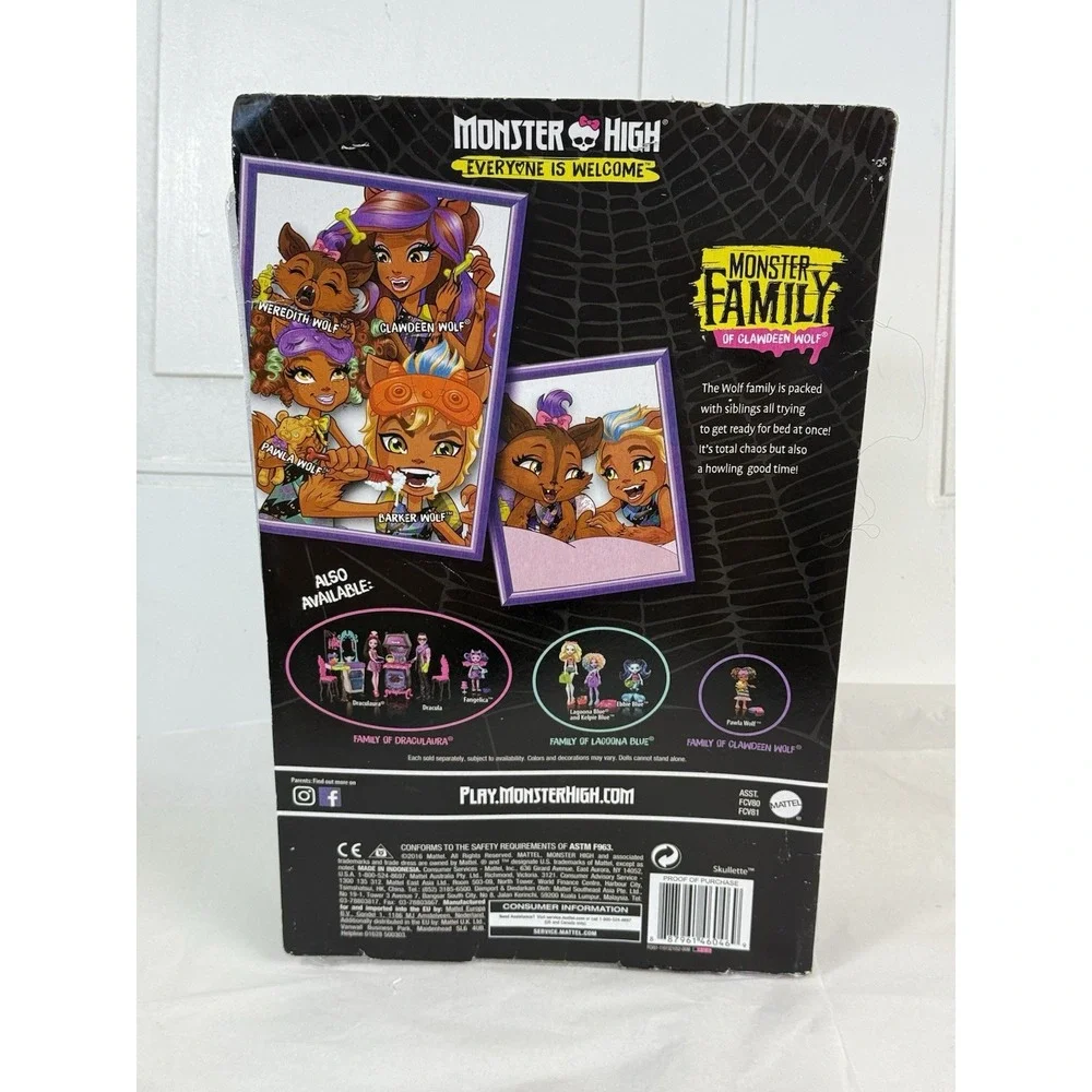 2016 Monster High‎ Monster Family Clawdeen Wolf Clawdeen & Box Only No Family